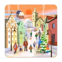 Подставка под горячее Зимние города 14х14см Подставка под горячее Зимние города 14х14см