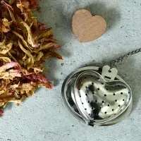 Ситечко для чая Сердце с подставкой Ситечко для чая Сердце с подставкой