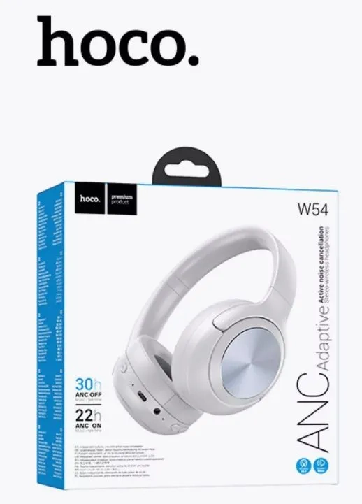 Наушники беспроводные W54 белые Наушники беспроводные W54 белые