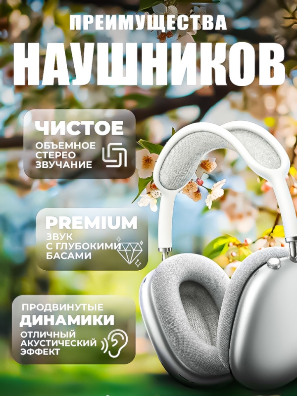Беспроводные наушники Apods Max (Premium) серые Беспроводные наушники Apods Max (Premium) серые