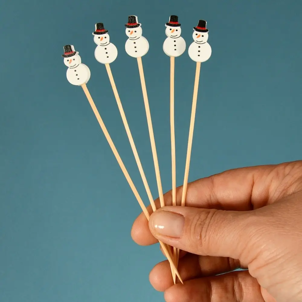 Шпажки для канапе Снеговики 24 шт Шпажки для канапе Снеговики 24 шт