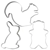 Форма для печенья, набор 3 шт, "Пушистая компания"