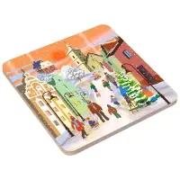 Подставка под горячее Зимние города 14х14см Подставка под горячее Зимние города 14х14см