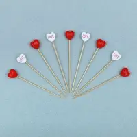 Шпажки для канапе Сердце 24 шт Шпажки для канапе Сердце 24 шт