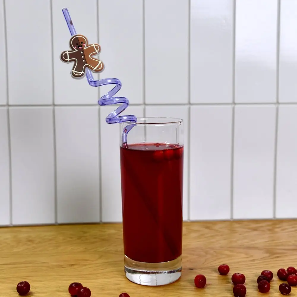 Трубочки для коктейля Новогодние игрушки 4 шт Трубочки для коктейля Новогодние игрушки 4 шт