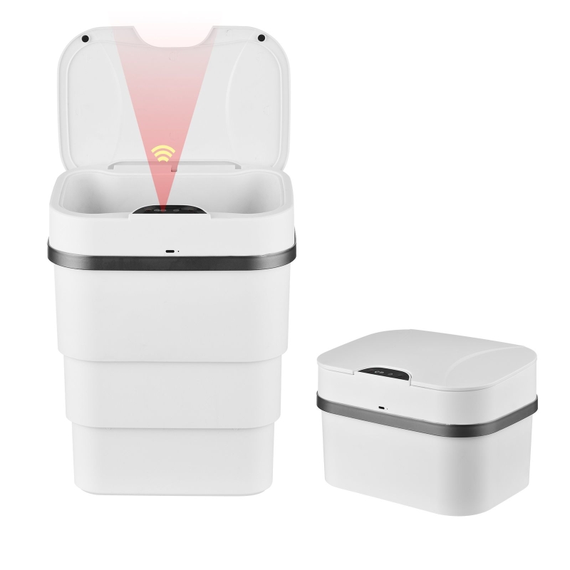 Сенсорное бесконтактное мусорное ведро (цвет в ассортименте) Сенсорное бесконтактное мусорное ведро (цвет в ассортименте)