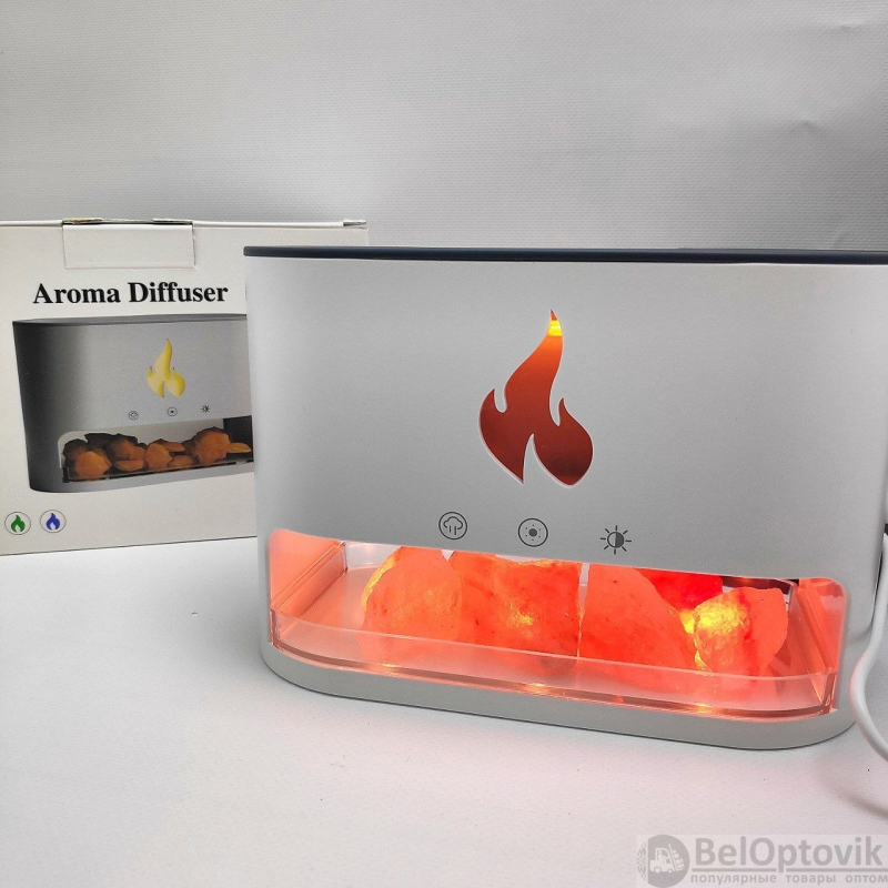Увлажнитель воздуха с эффектом пламени и с соляными кристаллами (цвет в ассортименте) Увлажнитель воздуха с эффектом пламени и с соляными кристаллами (цвет в ассортименте)