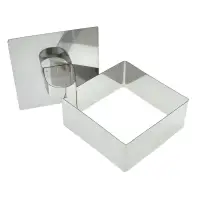 Кулинарная форма "Квадрат" с крышкой-прессом, 10х10х4см