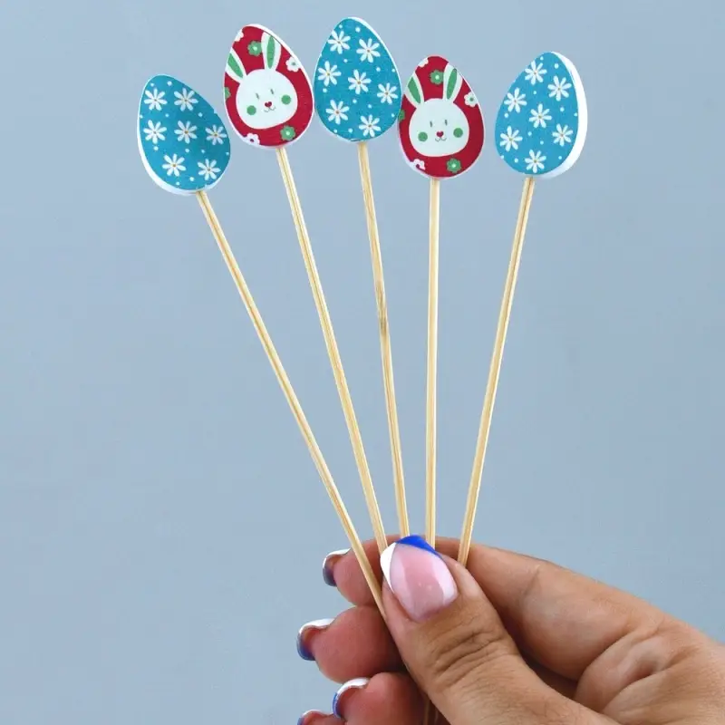 Шпажки для канапе Пасхальные яйца 24 шт Шпажки для канапе Пасхальные яйца 24 шт