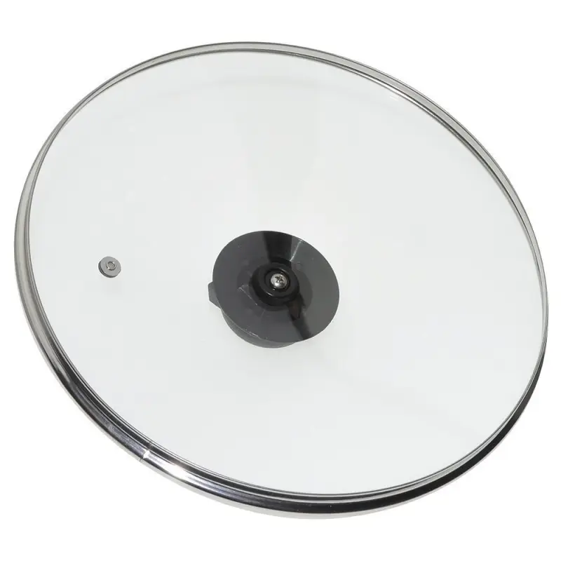 Крышка стеклянная с металлическим ободом диаметр 24см Крышка стеклянная с металлическим ободом диаметр 24см