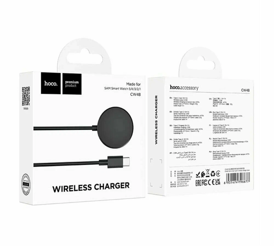 Беспроводная зарядка для Smart Watch series 1-5 Hoco CW48 Беспроводная зарядка для Smart Watch series 1-5 Hoco CW48