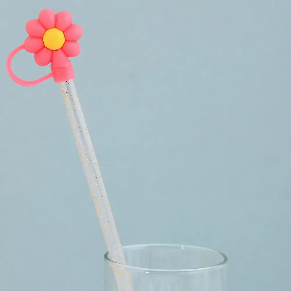 Колпачки для коктейльных трубочек Цветочки 4 шт Колпачки для коктейльных трубочек Цветочки 4 шт