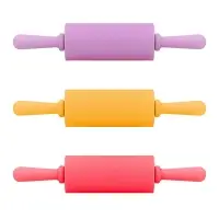 Скалка с пластмассовыми ручками 22см (ассортимент)