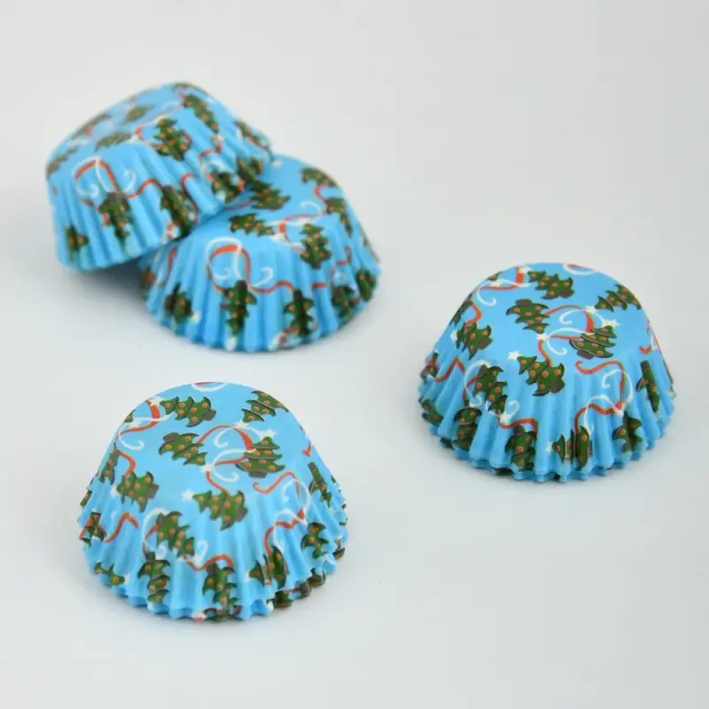 Форма для выпечки, набор 100 шт, диаметр 5-3,5см, высота 2см