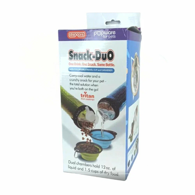 Двухкамерная бутылка для еды и воды с силиконовой чашкой (цвет в ассортименте) Двухкамерная бутылка для еды и воды с силиконовой чашкой (цвет в ассортименте)