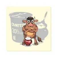 Подставка под горячее Забавный бычок 14х14см (ассортимент) Подставка под горячее Забавный бычок 14х14см (ассортимент)