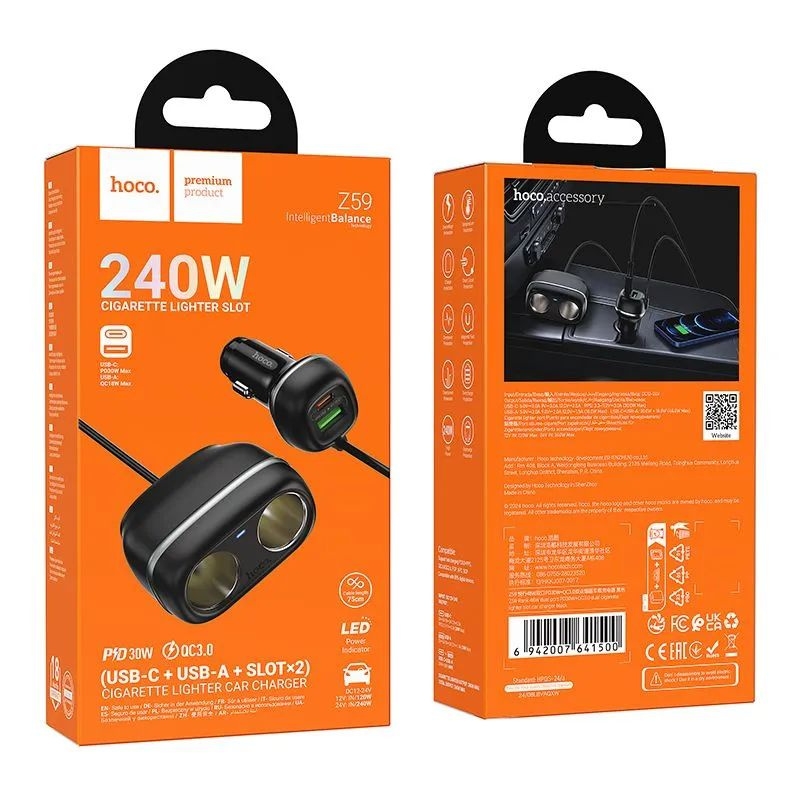 Автомобильное зарядное устройство Hoco Z59 Автомобильное зарядное устройство Hoco Z59