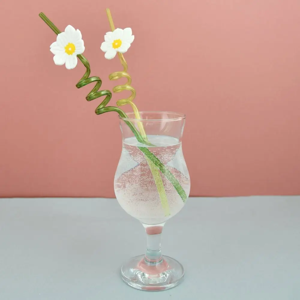 Трубочки для коктейля Ромашки 4 шт Трубочки для коктейля Ромашки 4 шт