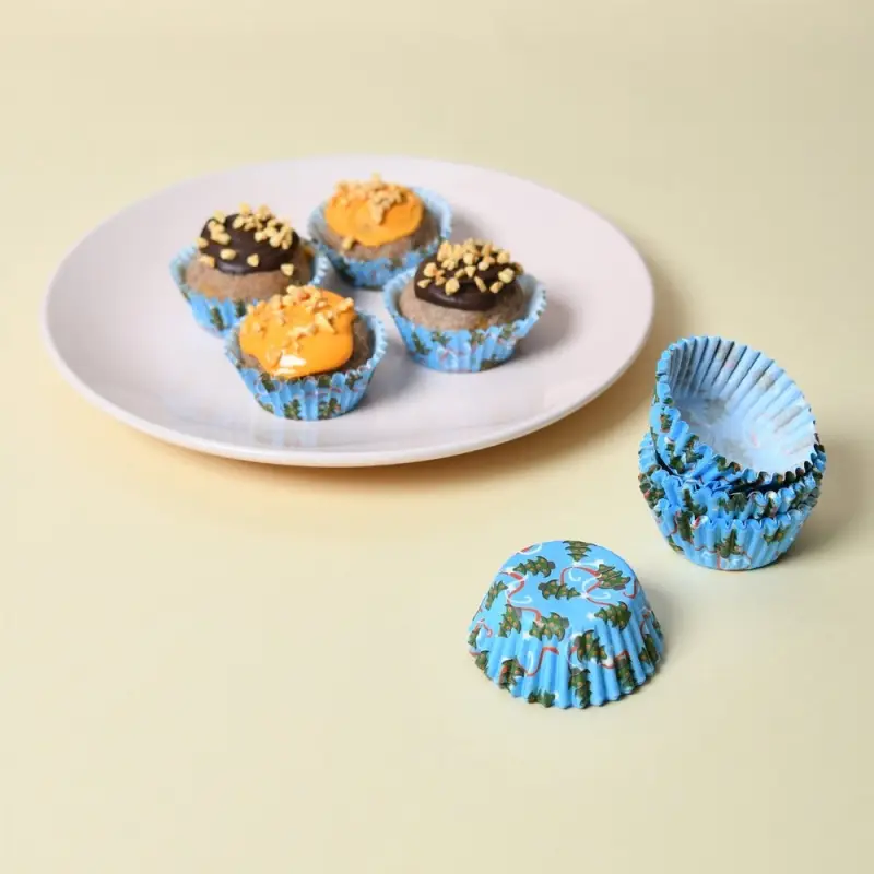 Форма для выпечки, набор 100 шт, диаметр 5-3,5см, высота 2см