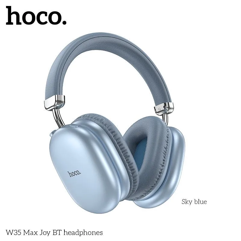 Наушники беспроводные накладные HOCO W35 MAX голубые Наушники беспроводные накладные HOCO W35 MAX голубые
