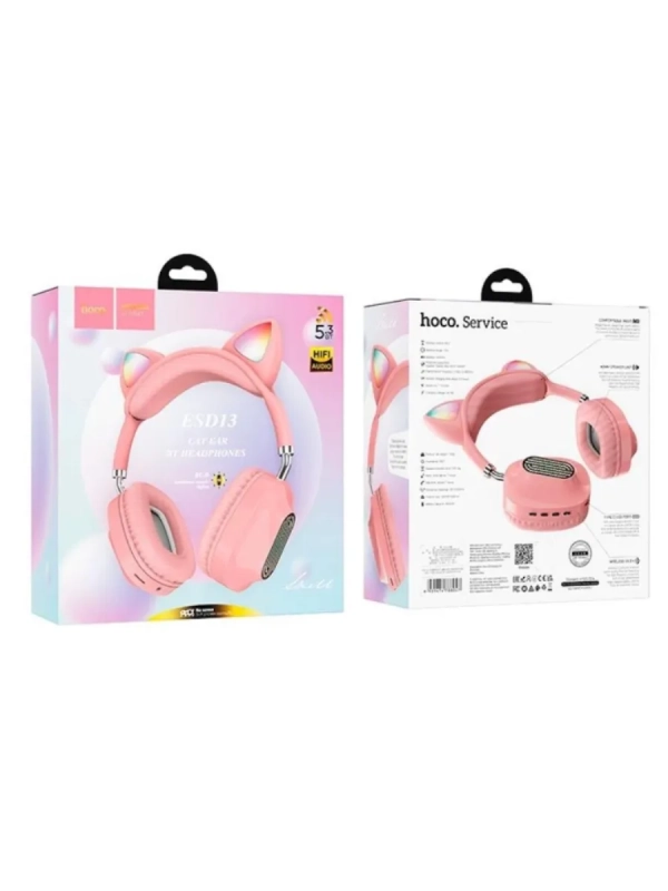 Наушники с ушками розовые Наушники с ушками розовые