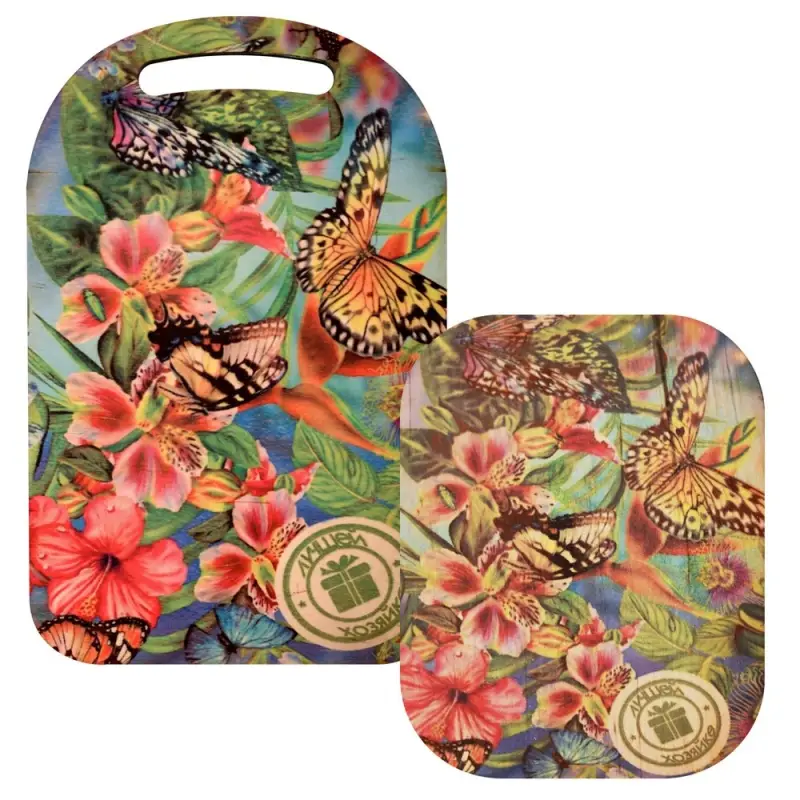 Доска разделочная Бабочки 2 предмета Доска разделочная Бабочки 2 предмета