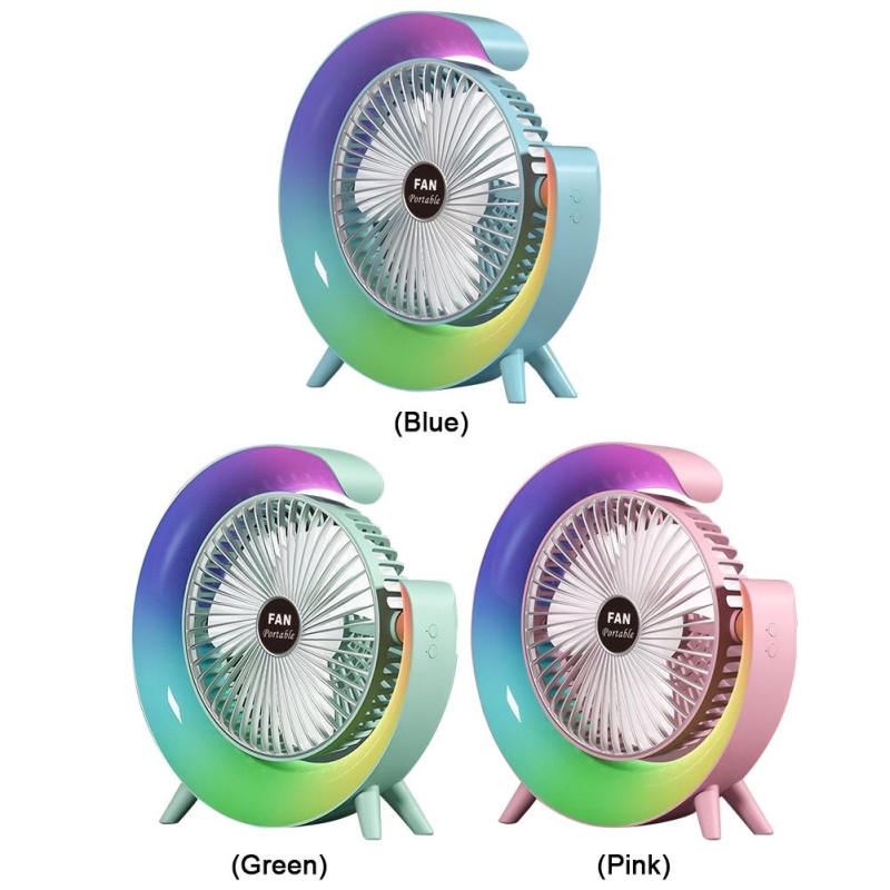 Вентилятор настольный с подсветкой (цвет в ассортименте) Вентилятор настольный с подсветкой (цвет в ассортименте)