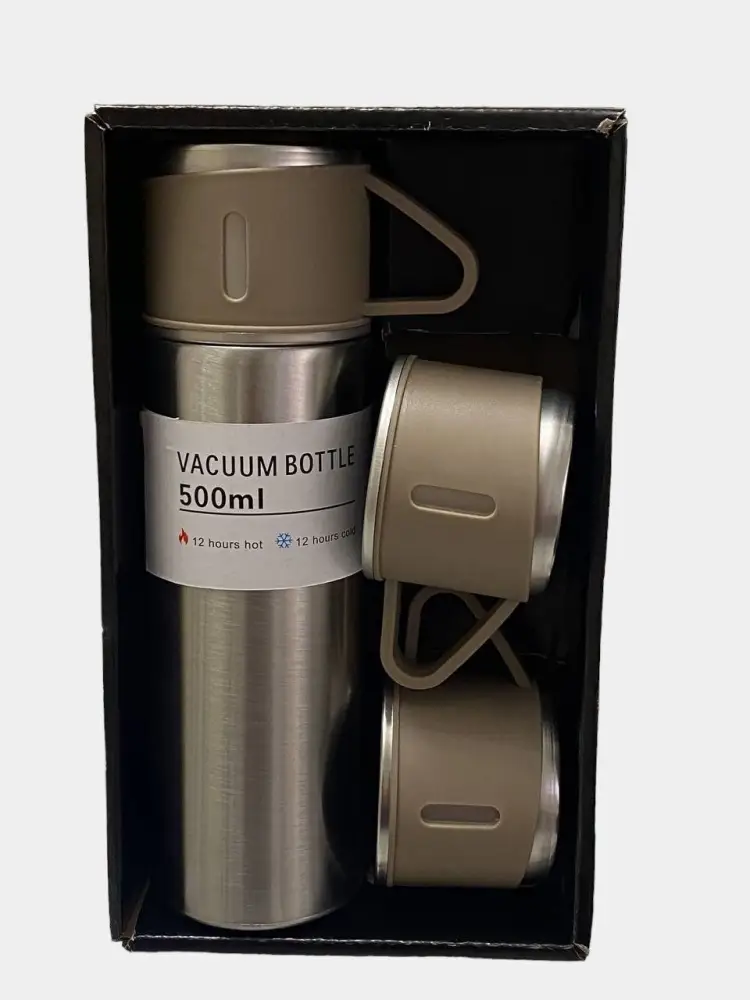 Подарочный набор Термос и кружки (цвет в ассортименте) Подарочный набор Термос и кружки (цвет в ассортименте)