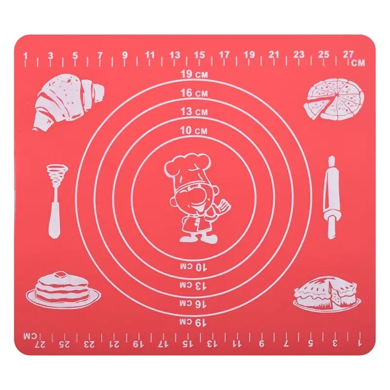 Коврик кулинарный силиконовый с разметкой 29х26 см (ассортимент) Коврик кулинарный силиконовый с разметкой 29х26 см (ассортимент)