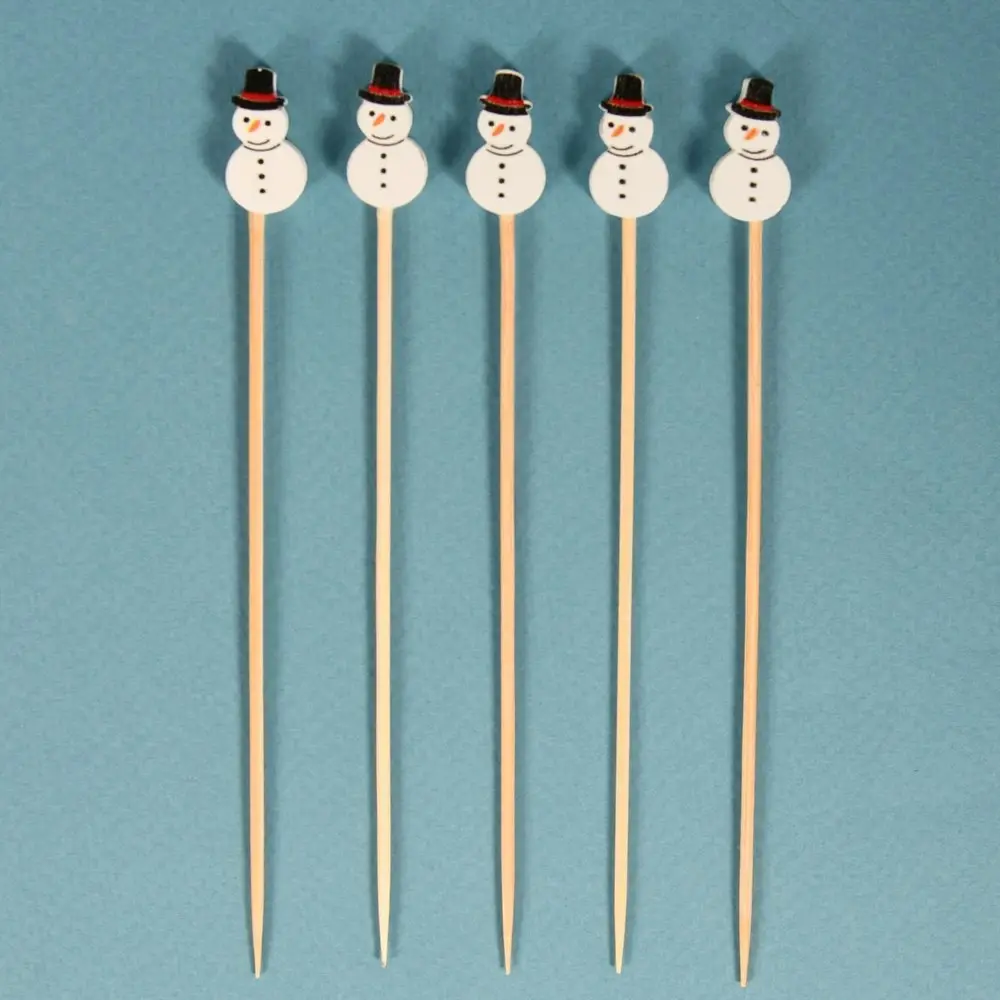 Шпажки для канапе Снеговики 24 шт Шпажки для канапе Снеговики 24 шт