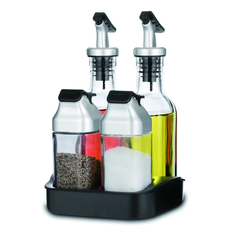 Набор 4 предмета для приправ и масла Набор 4 предмета для приправ и масла