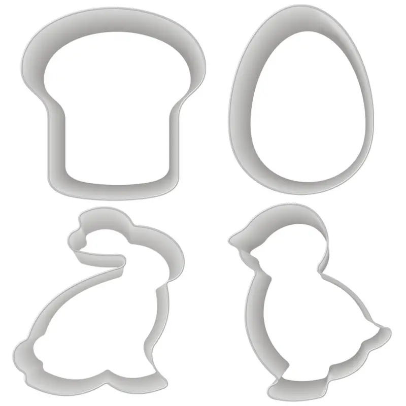 Форма для печенья, набор 4 шт, Форма для печенья, набор 4 шт, "Пасхальный"