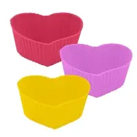 Формы для выпечки силиконовые, набор 6 шт, "Сердце"