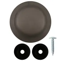 Ручка для крышки с саморезом серая диаметр 6 см Ручка для крышки с саморезом серая диаметр 6 см