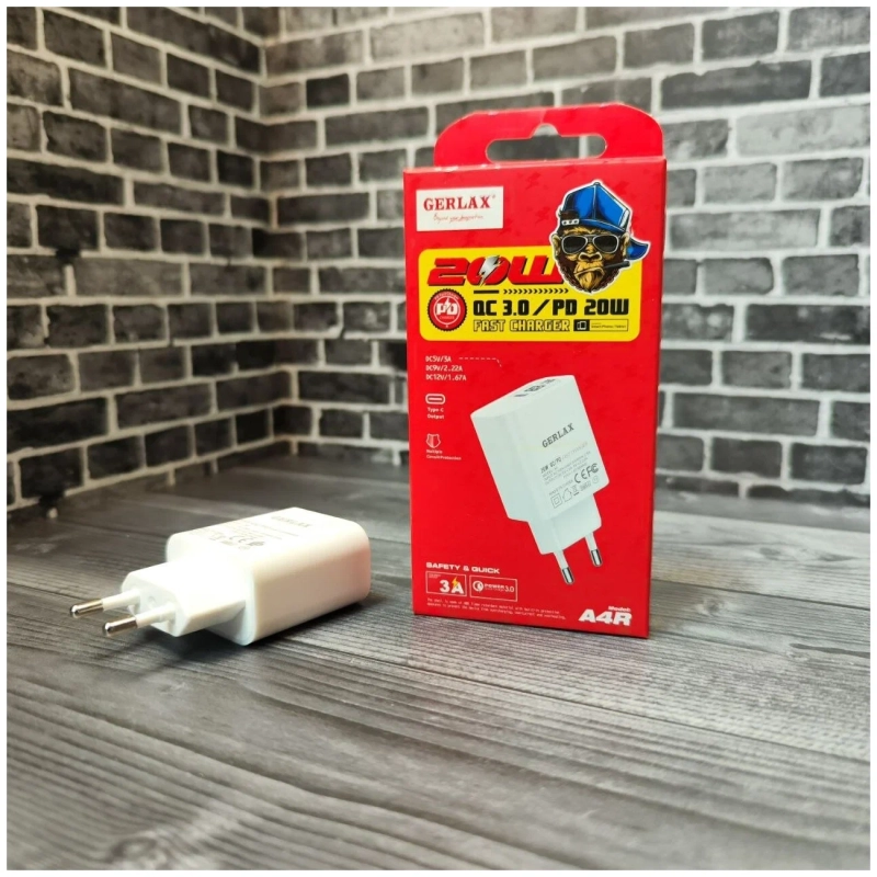 Блок питания Type-C GERLAX 20W  A4R Блок питания Type-C GERLAX 20W  A4R