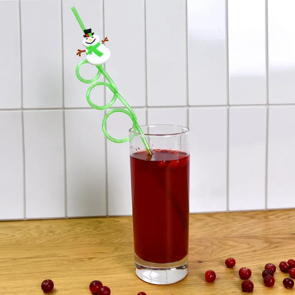 Трубочки для коктейля Зимний лес 4 шт Трубочки для коктейля Зимний лес 4 шт