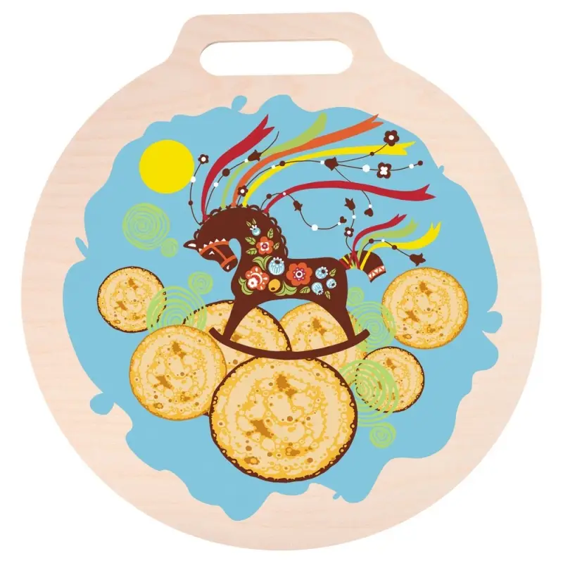 Доска разделочная Широкая Масленица 26см Доска разделочная Широкая Масленица 26см