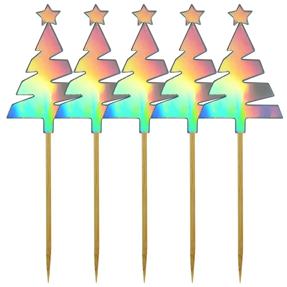 Топпер для украшения Ель колор набор 5 шт Топпер для украшения Ель колор набор 5 шт