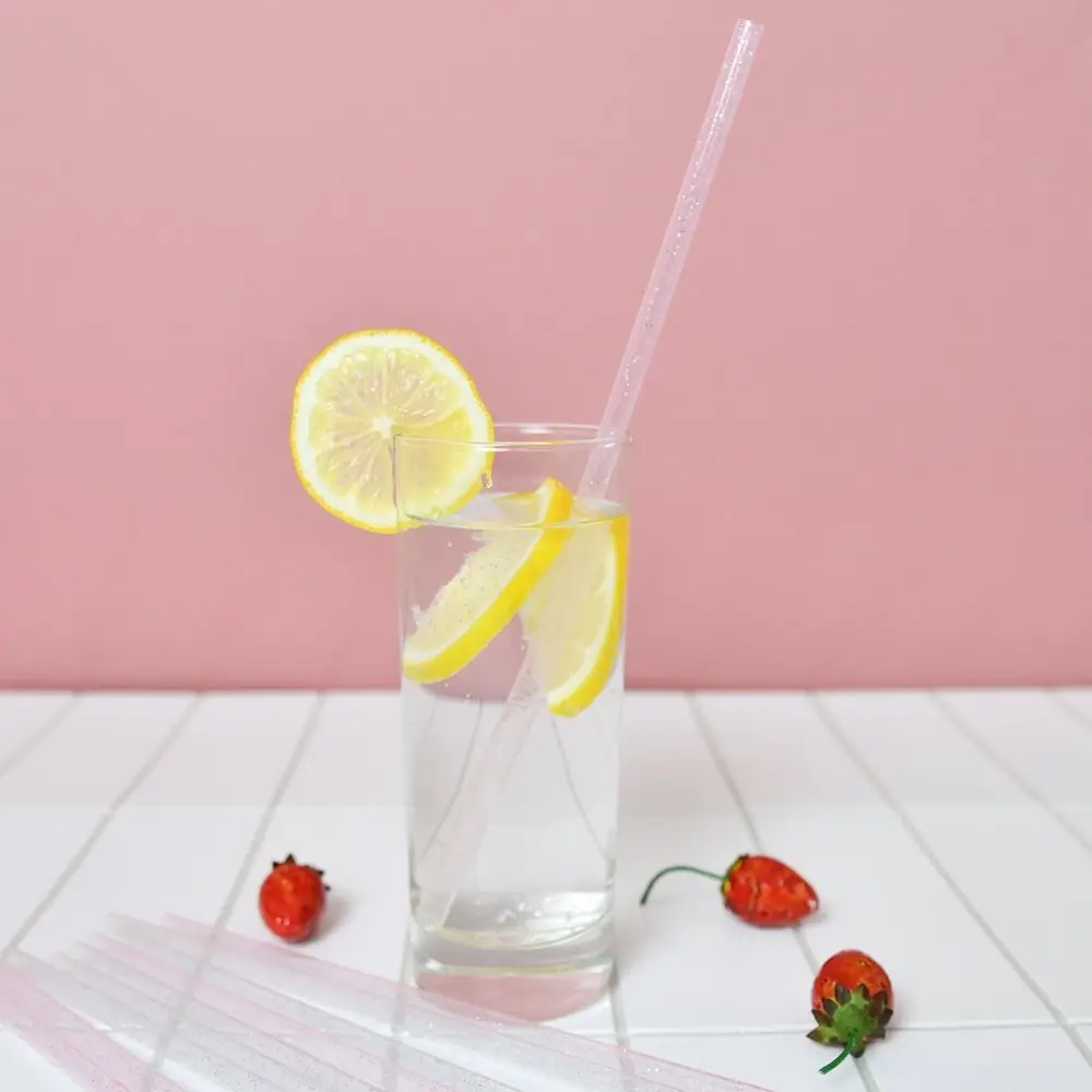 Трубочки для коктейля Блестки 10 шт с ершиком Трубочки для коктейля Блестки 10 шт с ершиком