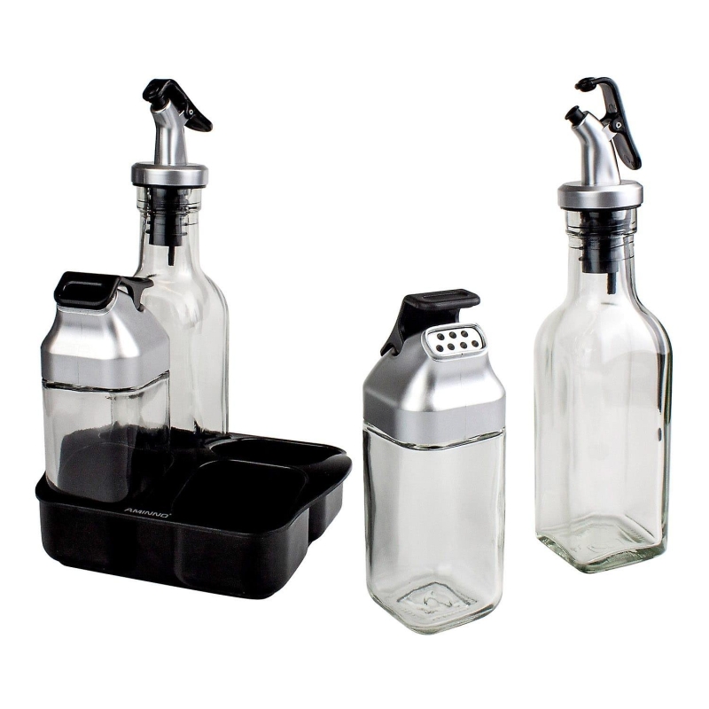 Набор 4 предмета для приправ и масла Набор 4 предмета для приправ и масла