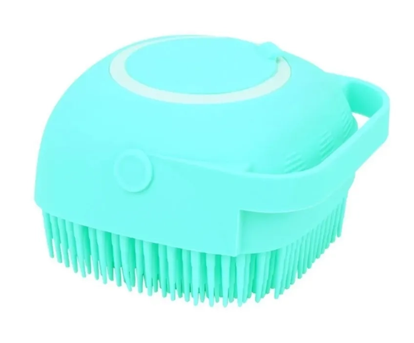 Мочалка-щетка силиконовая с контейнером для геля