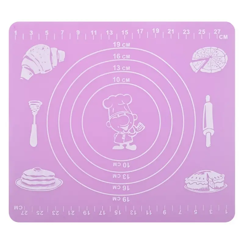 Коврик кулинарный силиконовый с разметкой 29х26 см (ассортимент) Коврик кулинарный силиконовый с разметкой 29х26 см (ассортимент)