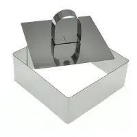 Кулинарная форма "Квадрат" с крышкой-прессом, 10х10х4см