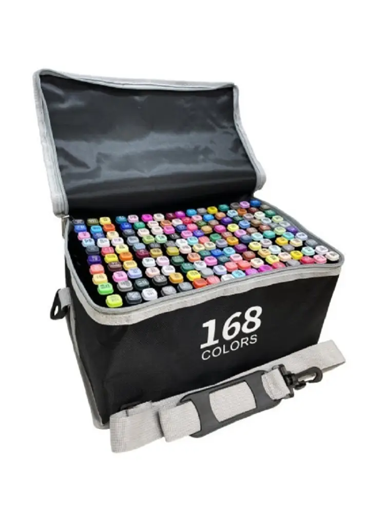 Двусторонние маркеры 168 цветов Двусторонние маркеры 168 цветов