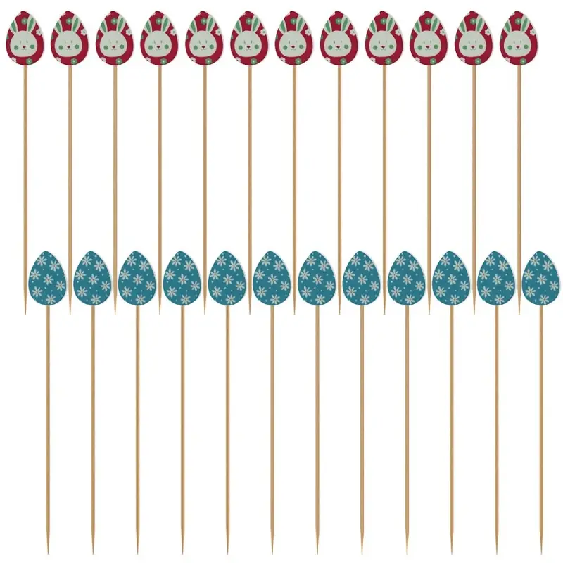 Шпажки для канапе Пасхальные яйца 24 шт Шпажки для канапе Пасхальные яйца 24 шт