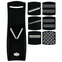 Терка с 7 насадками черная Терка с 7 насадками черная