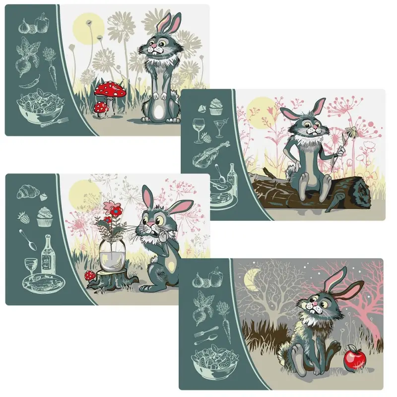 Доска разделочная Веселый кролик 29х17 см (ассортимент) Доска разделочная Веселый кролик 29х17 см (ассортимент)