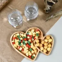 Менажница Два сердца 2 ячейки Менажница Два сердца 2 ячейки