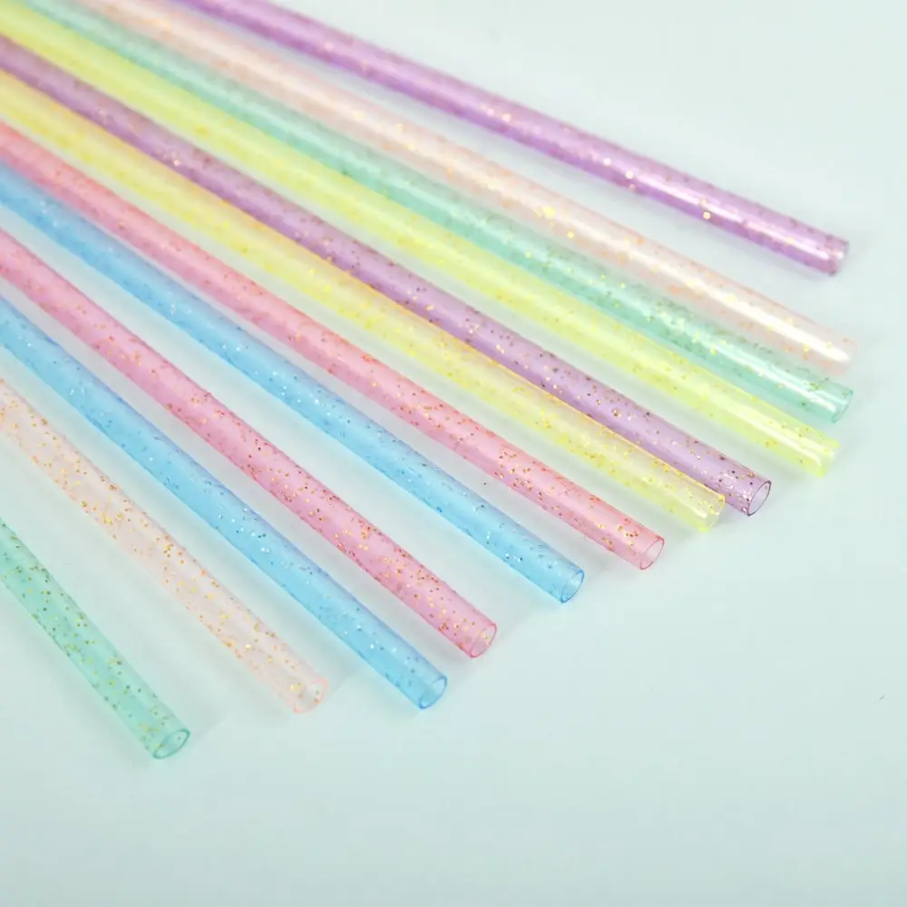 Трубочки для коктейля Блестки 12 шт с ершиком Трубочки для коктейля Блестки 12 шт с ершиком