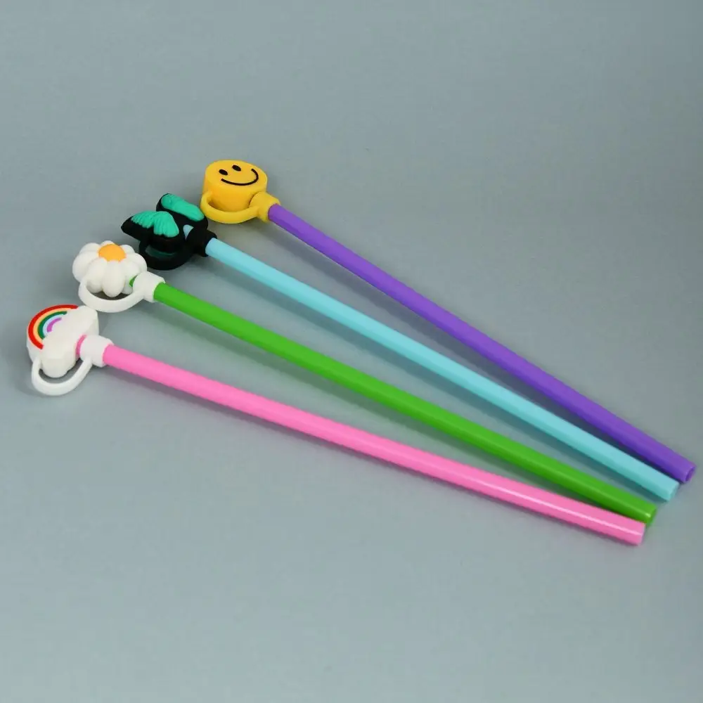 Трубочки для коктейля С колпачком 4 шт Трубочки для коктейля С колпачком 4 шт